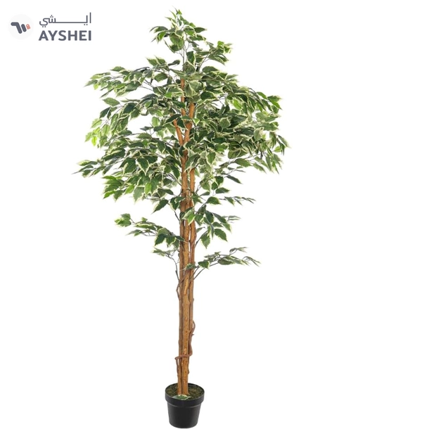YATAI DECOR Nearly Natural Artificial Ficus Plant 1.8 Meters High Ficus Tree Fake Plant