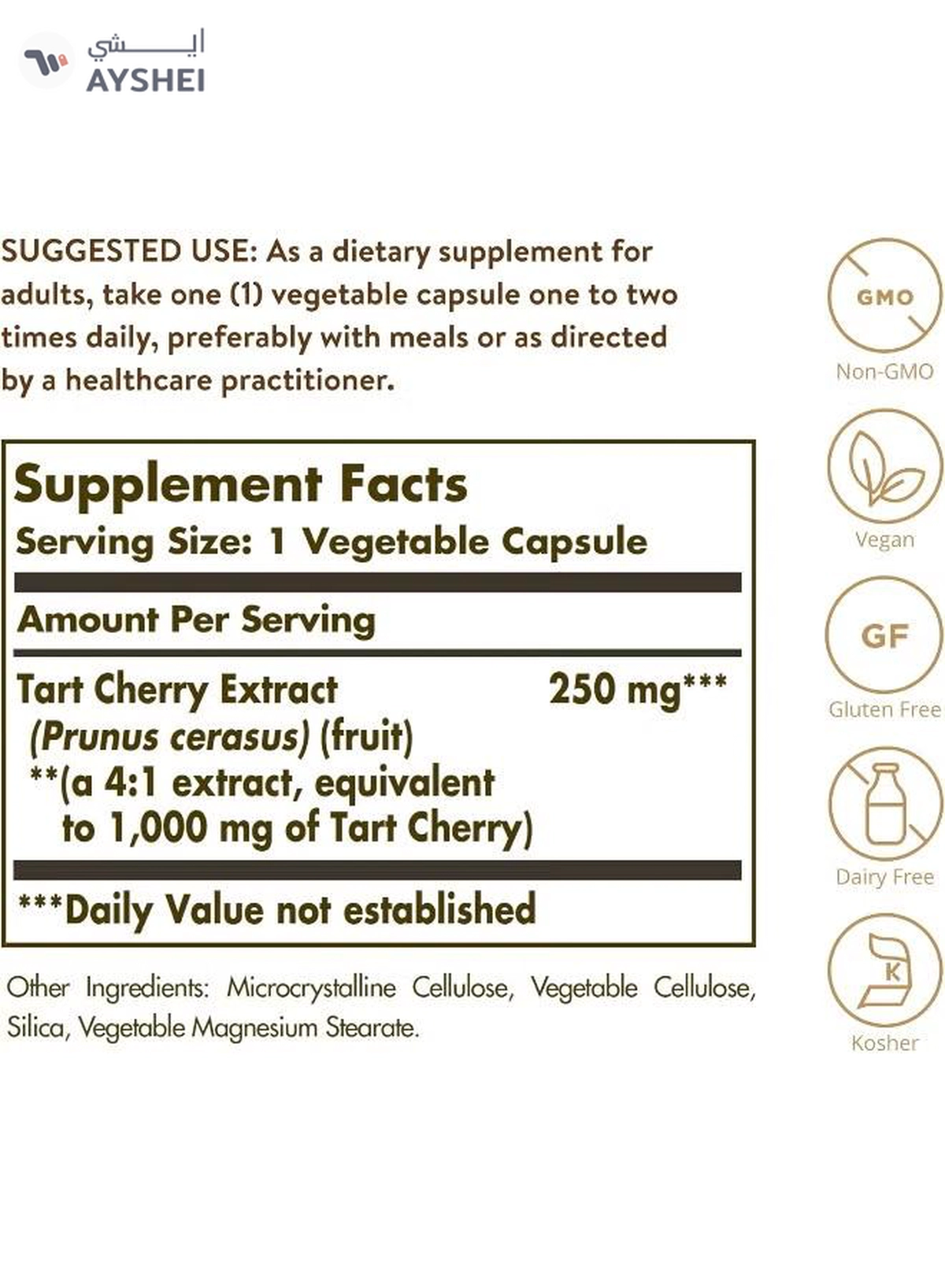 Solgar Tart Cherry Extract 1000 Mg, 90 Vegetable Capsules Packaging May Vary-1-1