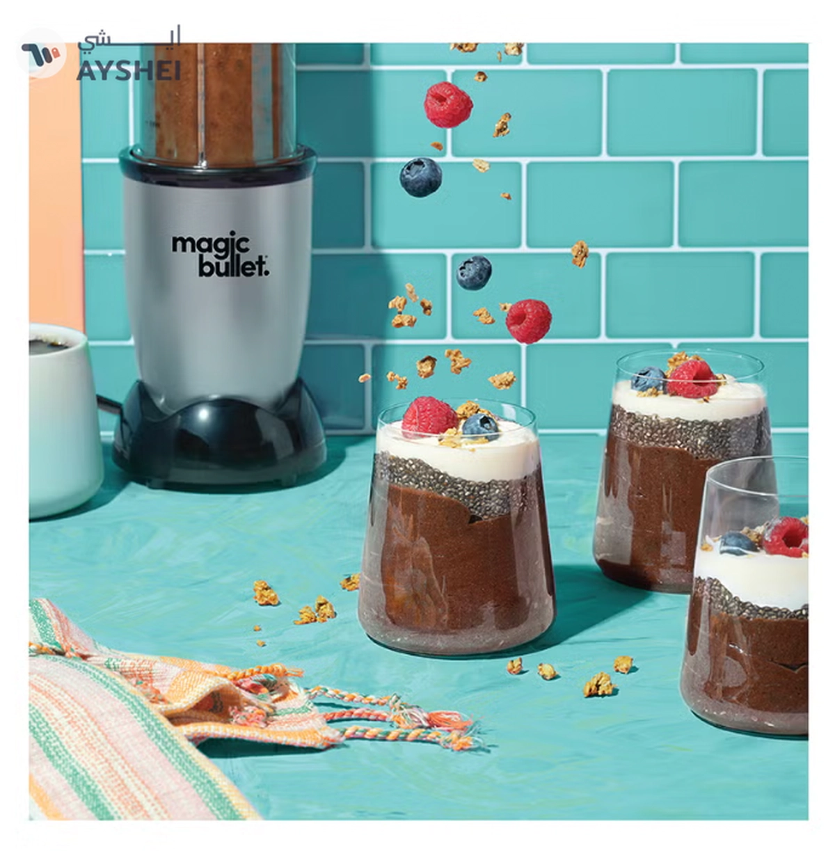 Magic Bullet 9-Piece High-Speed Blender/Mixer System 532 ml 400 W MB4-1012 Silver/Clear/Black-6-6