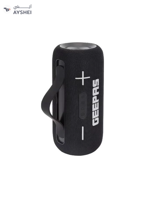 GEEPAS Water Resistant Bluetooth Speaker- GMS11201/ 5-7 Hours Playtime, TF, USB, AUX/ Rechargeable Battery, Enhanced Quality, Portable Party Vibes/ RGB Light Effects, Perfect for Parties, Picnics, Entertainment, etc.