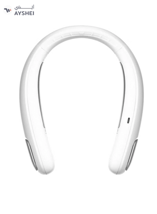 GEEPAS Portable Neck Fan- GF21227/ 6 Hours Long Working Time, 3 Speed Levels/ Digital Display, Lightweight, Rechargeable for Indoor and Outdoor Use/ Silent, Safe and Secure/ White, 2 Years Warranty GF21227 white