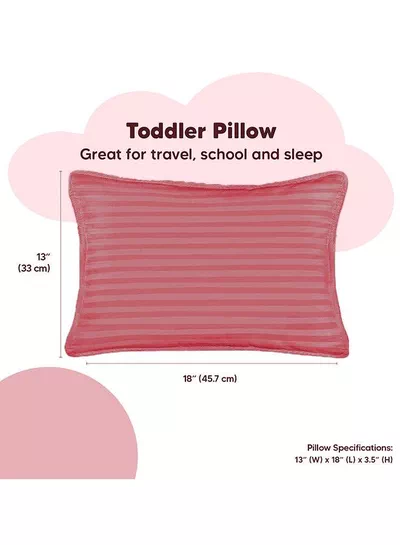 Toddler Baby Sleeping Pillows, Soft Cotton Blend Cover with Polyester Filling, Perfect for Home & Hotel Rooms, Pack of 2 Available in Elegant Maroon Color-1