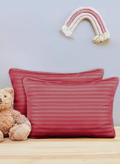 Toddler Baby Sleeping Pillows, Soft Cotton Blend Cover with Polyester Filling, Perfect for Home & Hotel Rooms, Pack of 2 Available in Elegant Maroon Color-5