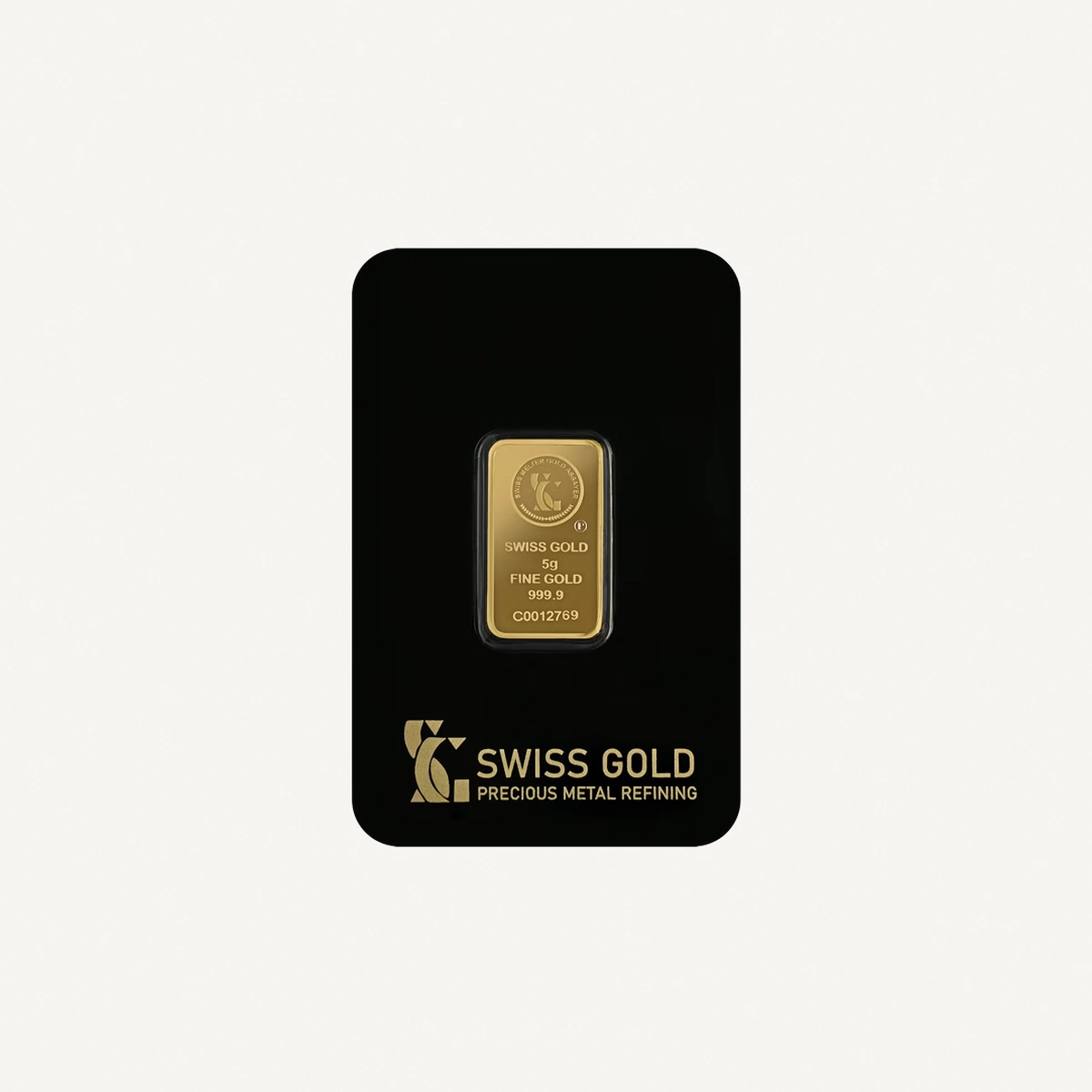 SwissGold Minted Gold Bar 5g 24K (999.9%) Pure Gold-0-0