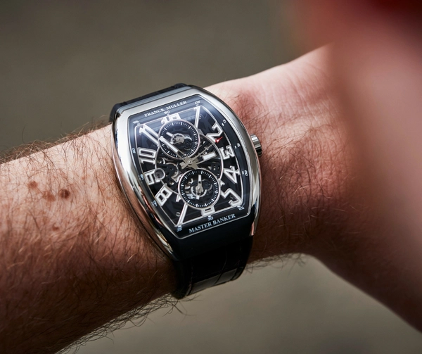 Franck Muller Master Banker Skelton 45mm Steel Case with Leather | Condition: New | Year of production 2026 | Original box | Original papers