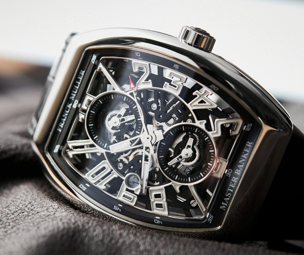 Franck Muller Master Banker Skelton 45mm Steel Case with Leather | Condition: New | Year of production 2026 | Original box | Original papers