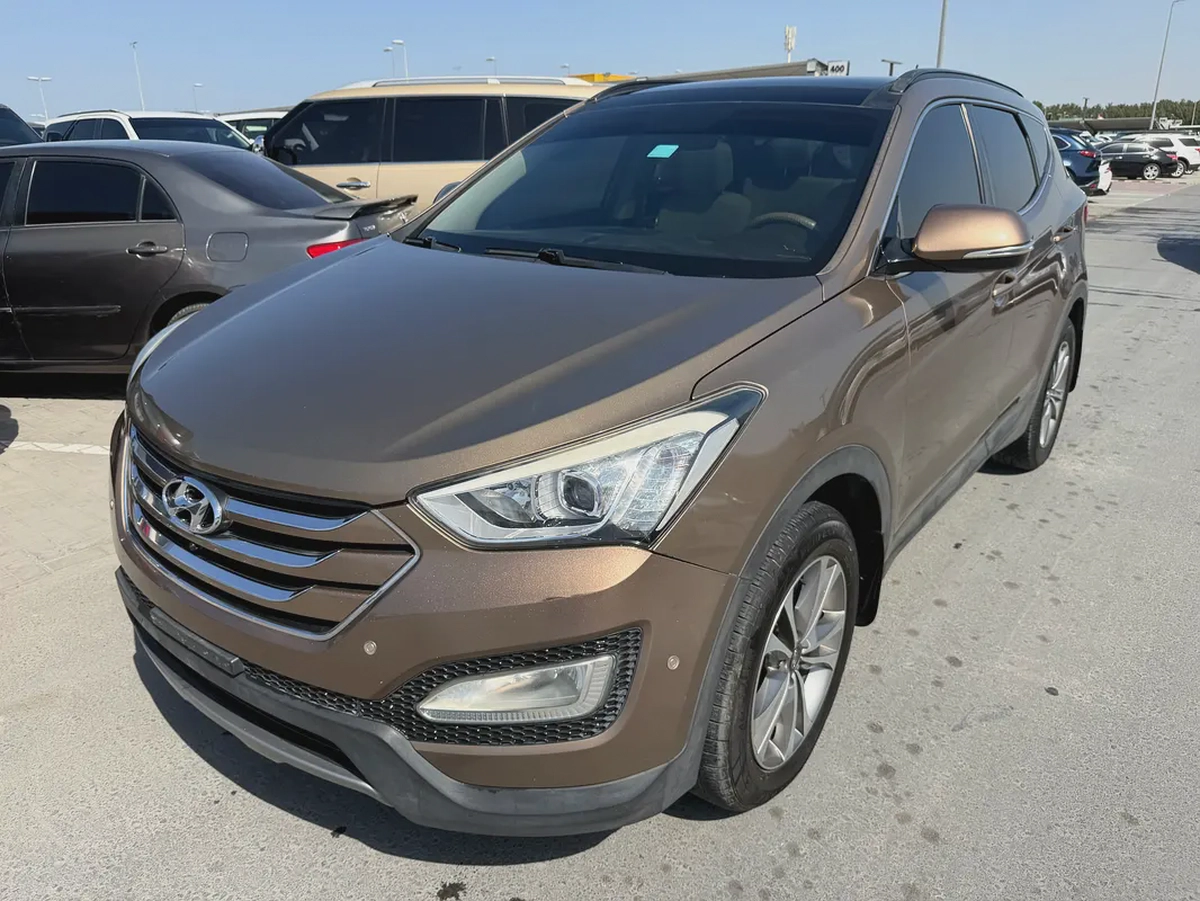 Hyundai Santafea 2015 brown color fullopshin GCc calen acr-1-1