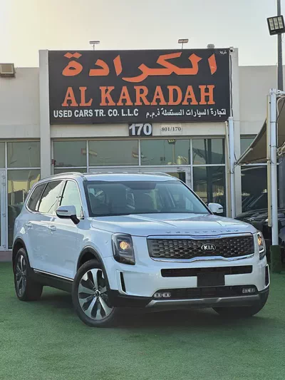 Kia Telluride EX | 2020 | GCC | 133,000 km | White / Grey | 7 Seater-0