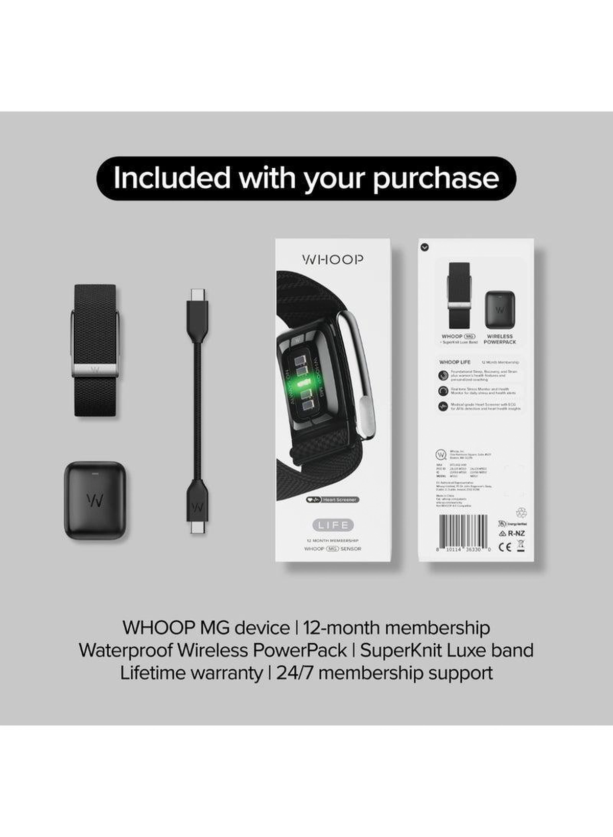 WHOOP Life – 12-Month Membership – 5.0/MG-3-3