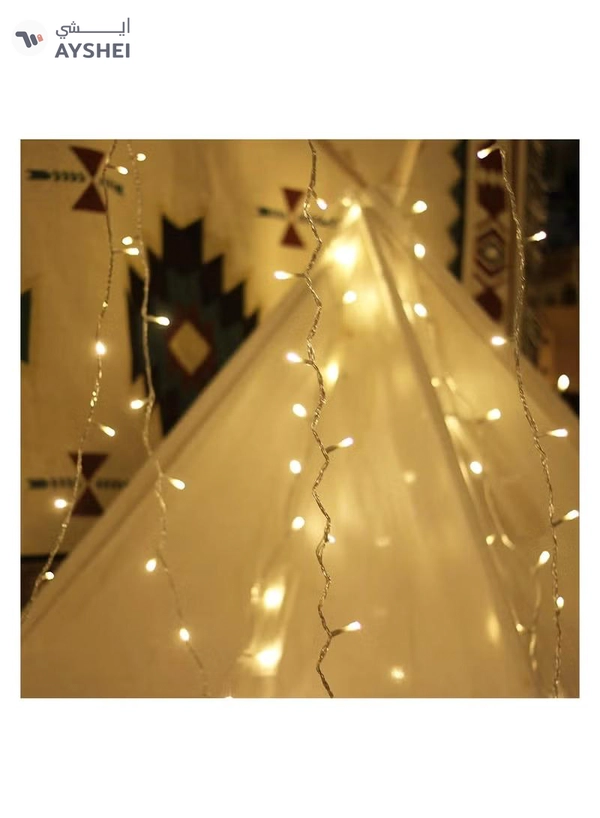 Yuwell Ramadan Light Warm White LED Fairy Light Exterior Waterproof Fairy Light For Trees Party Indoor And Outdoor Decoration For Home And Garden Decoration 5 Meter 50 LED Ramadan Decoration Light