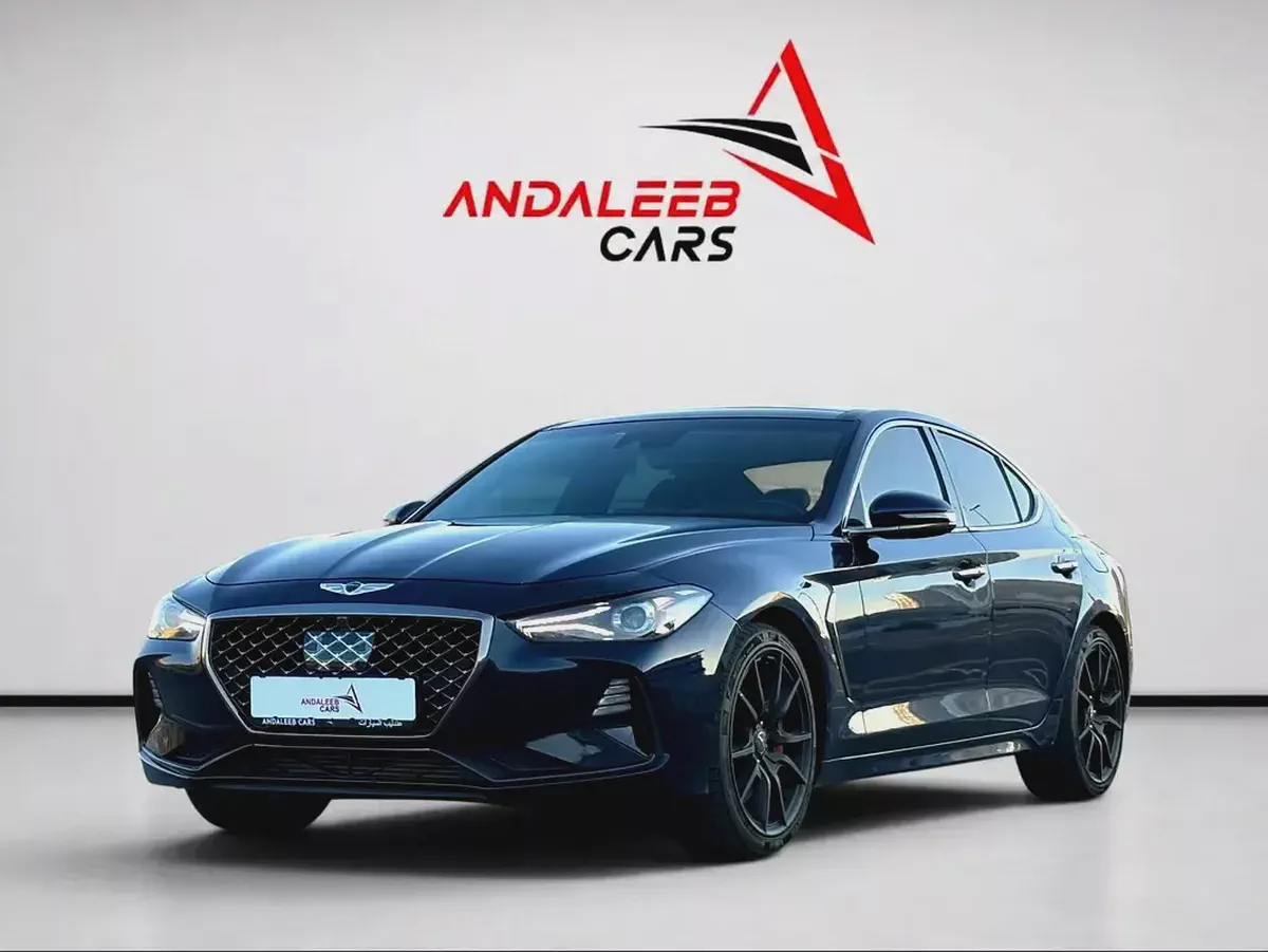 AED 1,440 P.M | 0% DOWN PAYMENT | GENESIS G70 PRESTIGE | 3.3L TWIN-TURBO V6 | 2018 | KOREAN SPECS