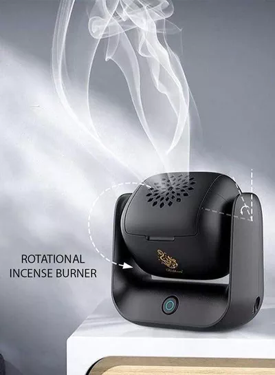 Rotating Electric Incense Burner with 90° Adjustable Angle, LED Indicator, 700°C High-Temperature Heating, 1500mAh Rechargeable Battery, and Type-C Fast Charging, Perfect for Bukhoor, Home, Office, and Car-2