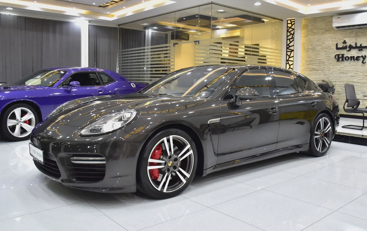 EXCELLENT DEAL for our Porsche Panamera GTS ( 2014 Model ) in Brown Color GCC Specs-1-1
