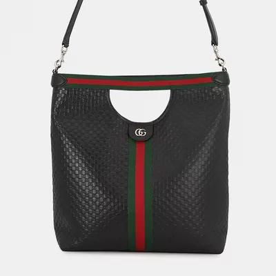 Gucci Black Microguccissima Leather Shoulder Bag-1