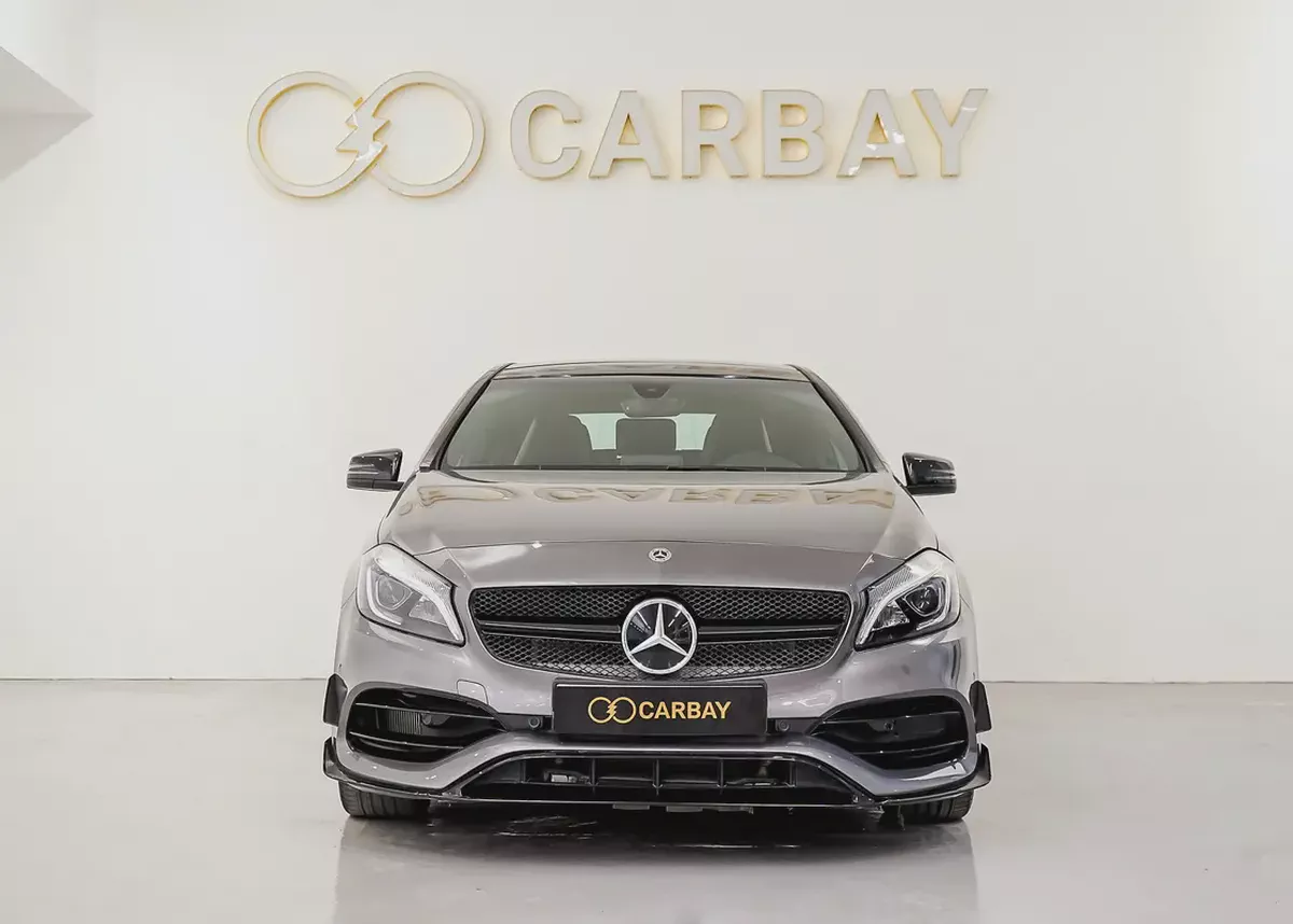 AED 1081 PM | MERCEDES BENZ A45 4MATIC AMG 2018 | PRISTINE CONDITION | 2 YEAR WARRANTY-1-1