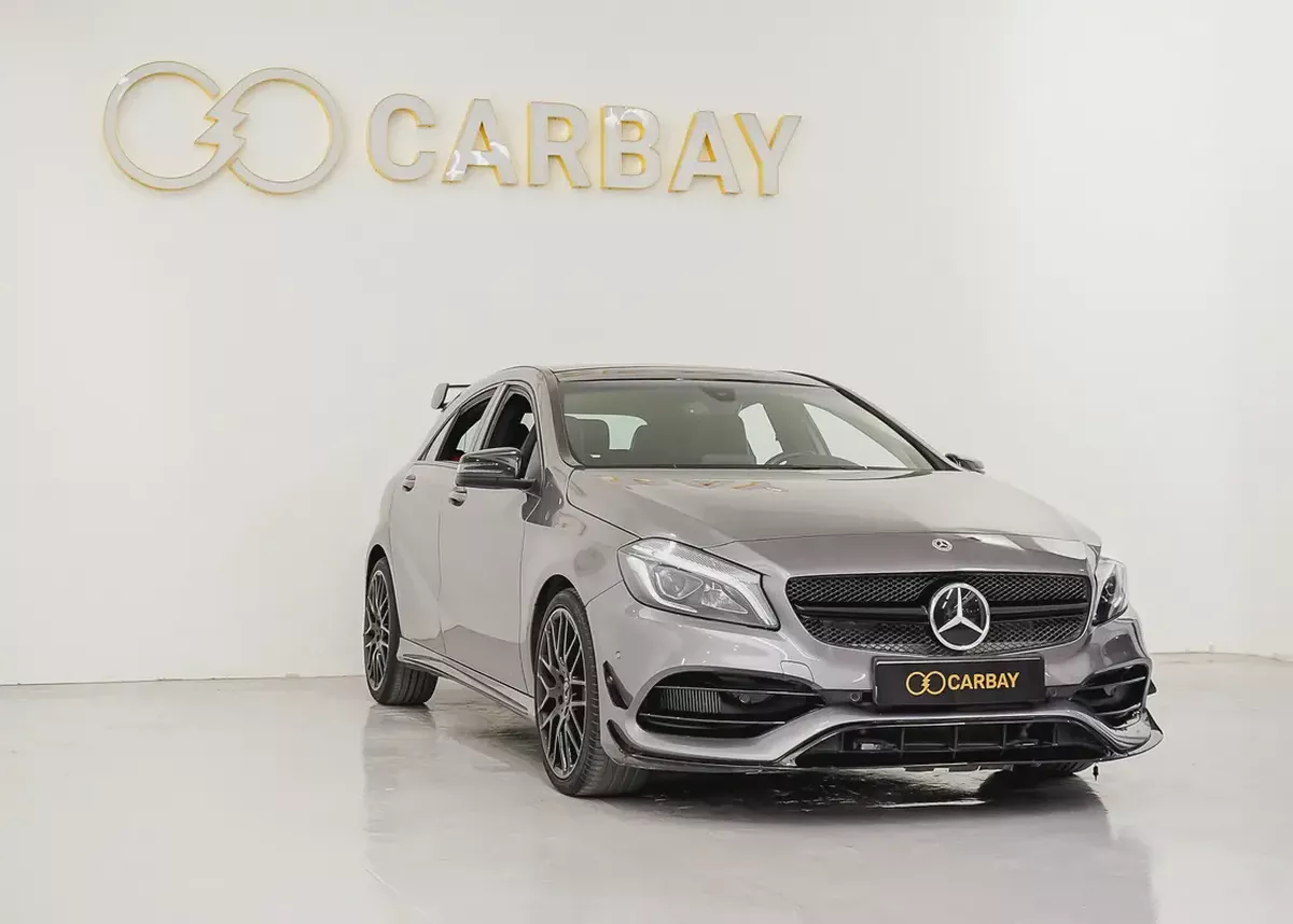 AED 1081 PM | MERCEDES BENZ A45 4MATIC AMG 2018 | PRISTINE CONDITION | 2 YEAR WARRANTY-2-2