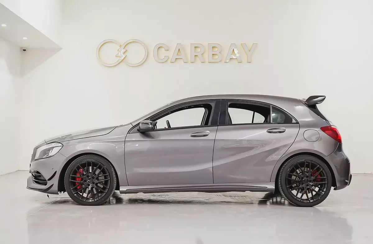 AED 1081 PM | MERCEDES BENZ A45 4MATIC AMG 2018 | PRISTINE CONDITION | 2 YEAR WARRANTY-3-3