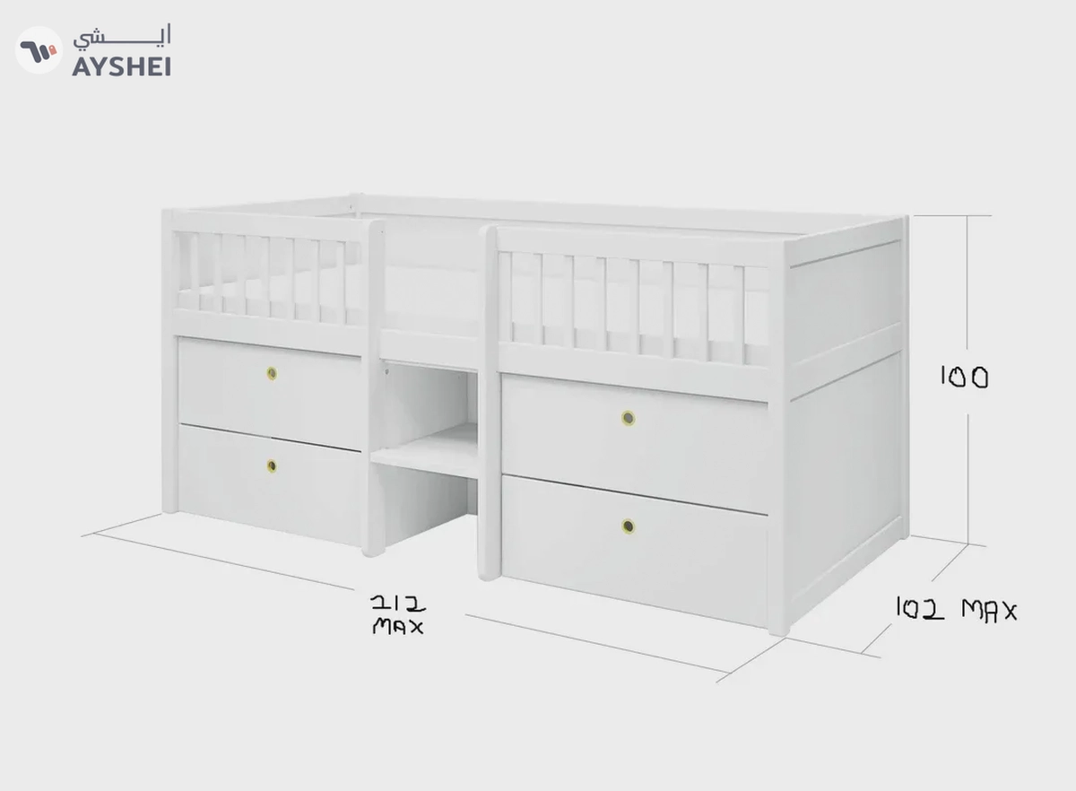 Flexa Freya Single Storage Bed-3-3