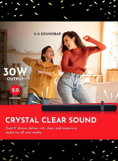 JVC 50-Inch Edgeless 4K UHD Smart TV with VIDAA OS, 60Hz, Bluetooth Remote Paired with 2.0 Channel 30W Soundbar, Bluetooth, USB, FM Radio LT-50N7105+SOUNDBAR Black-5