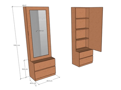 Dresser with Mirror, CD08-0