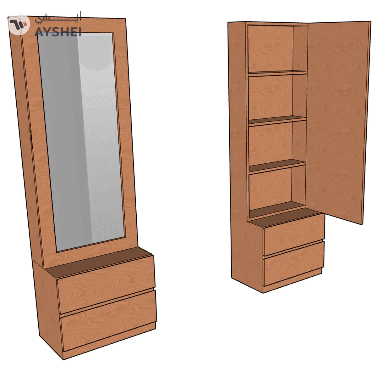 Dresser with Mirror, CD08-1-1