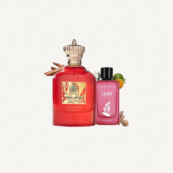 Character Mishkat Al Arab Ruby Oud & Le Dolce Candy Berry Eua de Parfum By Character 100ML Bundle