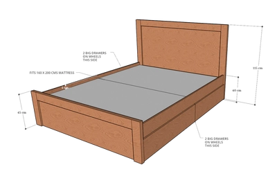 Terra Box Drawer Storage Bed-0