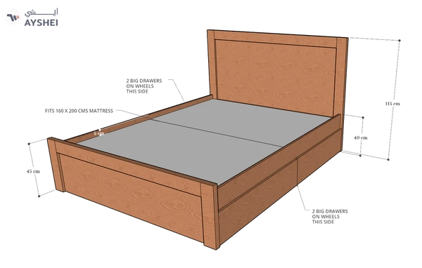 Terra Box Drawer Storage Bed