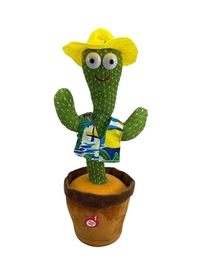 XiuWoo Dancing Cactus Plush Stuffed Toy with Music-0