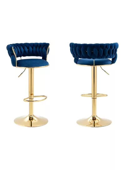 Luxury bar Stool,Modern Round Adjustable Reception Chair, Gold Velvet Bar Chair, Kitchen high Dining Chair , Height Adjustable and 360° Swivel. Suitable for bar, Home, office, Cafe-3