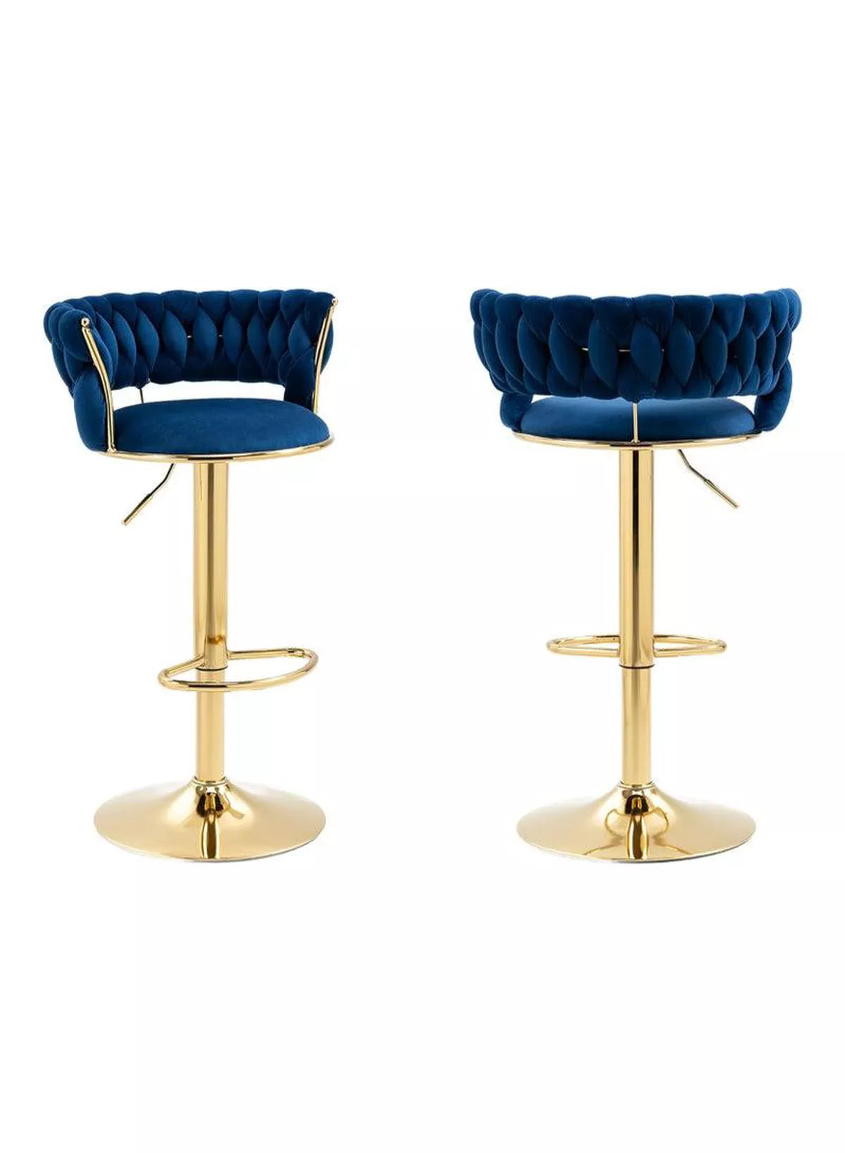 Luxury bar Stool,Modern Round Adjustable Reception Chair, Gold Velvet Bar Chair, Kitchen high Dining Chair , Height Adjustable and 360° Swivel. Suitable for bar, Home, office, Cafe-3-3