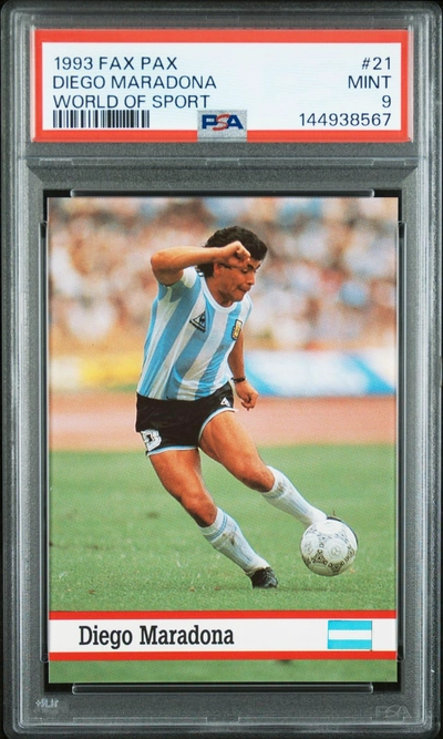 Diego Maradona 1993 World Of Sport Card PSA 9-0