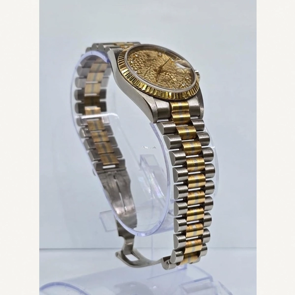 Rolex Datejust 31 | 31mm Tridor Full Gold with Champagne Jubilee Diamond Dial | Used (Good) | Original box | No original papers