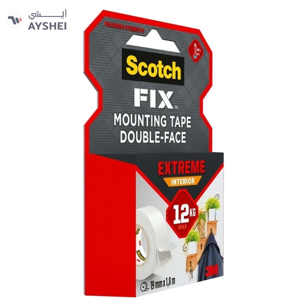 Scotch Fix Double-Face Transparent Mounting Tape – Strong, Invisible Adhesive for Interior Applications