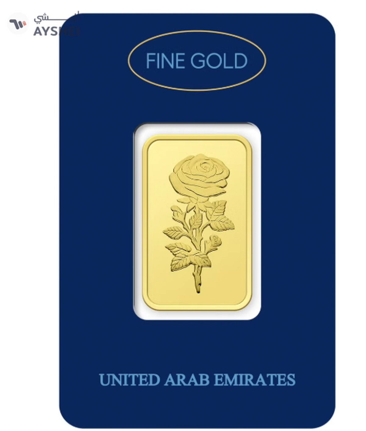 Dubai 1g Pure 999.9 Fine Gold Bar 24KT-0-0