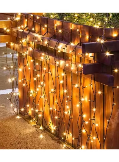 Yuwell Solar Light String LED Decorative Light Solar Powered Fairy Lights 30 Meter 300 LED Multi Modes Solar Outdoor Light String Lights For Home And Outdoor Decoration Warm White-1