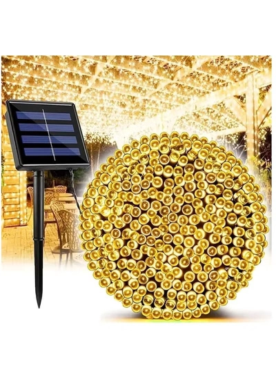 Yuwell Solar Light String LED Decorative Light Solar Powered Fairy Lights 30 Meter 300 LED Multi Modes Solar Outdoor Light String Lights For Home And Outdoor Decoration Warm White-3