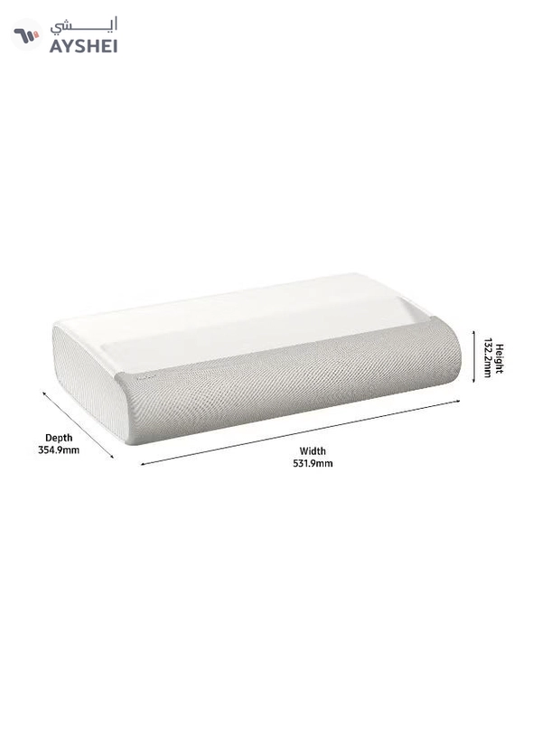 Samsung 90-120 Inch The Premiere 7 Projector, LPU7D, 4K, UHD, Laser Technology, Ultra Short Throw, Powerful Sound, Tizen OS Ultra-short throw Projector, (2024 - UAE Version) SP-LPU7DSAXXZN white