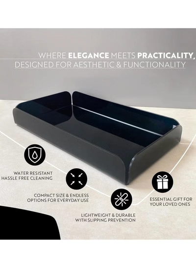 Eworld Multi-Purpose Black Acrylic Trays for Organization-1