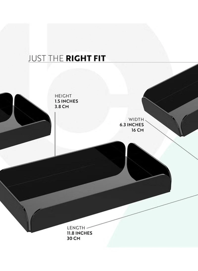 Eworld Multi-Purpose Black Acrylic Trays for Organization-2