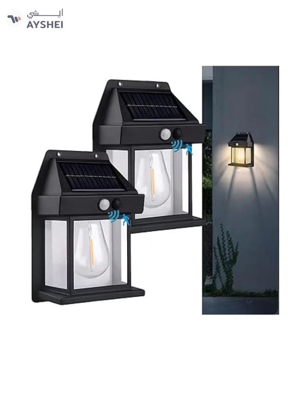 Yuwell Pack Of 6 Pcs Solar Outdoor Light Solar Motion Sensor Security Lights With 3 Lighting Modes Wireless Solar Wall Lights Waterproof Solar Light Bulb Lights For Garden Home And Garage Use Black