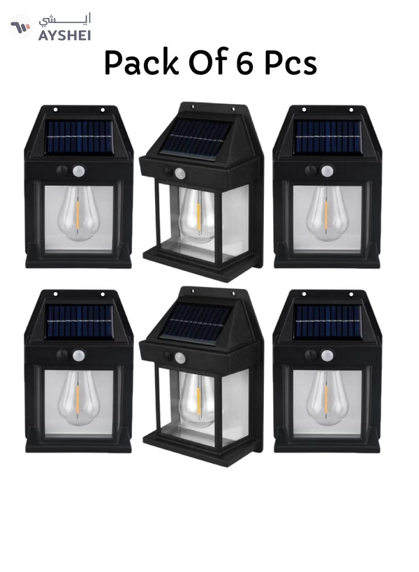 Yuwell Pack Of 6 Pcs Solar Outdoor Light Solar Motion Sensor Security Lights With 3 Lighting Modes Wireless Solar Wall Lights Waterproof Solar Light Bulb Lights For Garden Home And Garage Use Black