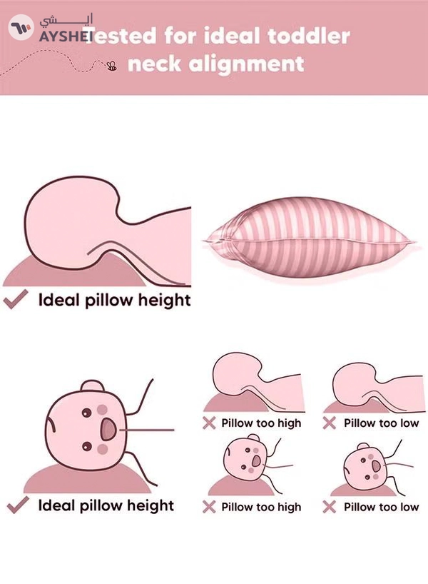 Eworld Toddler Baby Sleeping Pillows, Soft Cotton Blend Cover with Polyester Filling