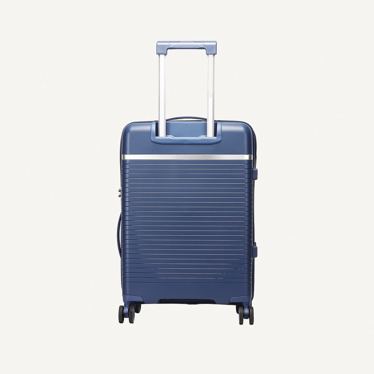 British Traveller 3-Piece Polypropylene Luggage Set | 20”, 24”, 28” Lightweight Suitcases with 360° Spinner Wheels, TSA Lock, Water & Scratch Resistant | Durable Hard Shell Trolley Bags with Telescopic Handle - Blue-2-2
