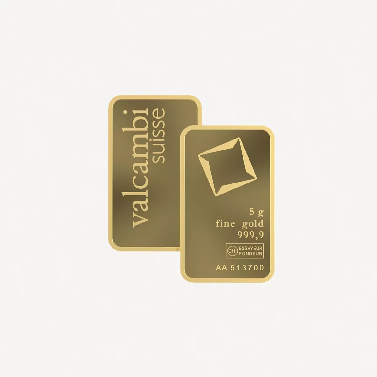 Valcambi Suisse 5g 24K (999.9) Pure Minted Gold Bar-2-2