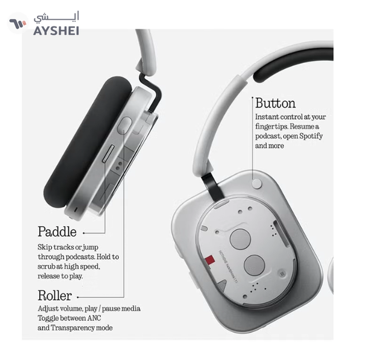 Nothing Headphone (1) Wireless Over Ear Headphones with Active Noise Cancelling-2-2