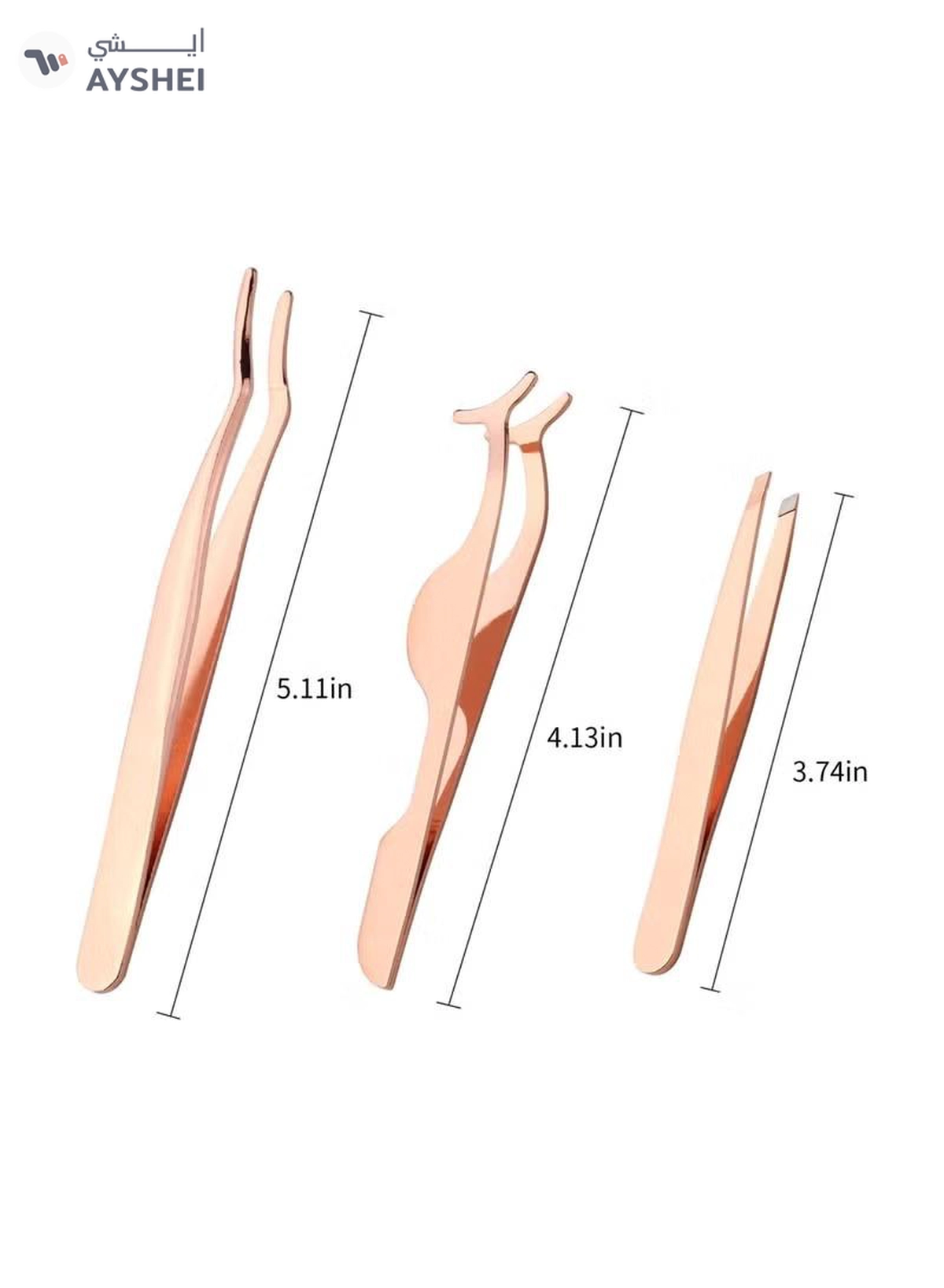 ORiTi 3Pcs Eyelashes Tool Fake Lash Applicator Lash Tools Fake Eyelashes Scissors-3-3