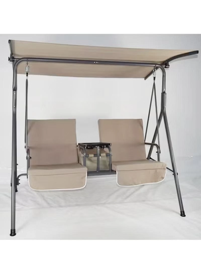DubaiGallery Swing Chair Garden Swing Seat with Adjustable Canopy, Hanging Hammock Chair for Indoor Outdoor Garden Green-2