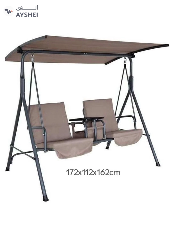 DubaiGallery Swing Chair Garden Swing Seat with Adjustable Canopy, Hanging Hammock Chair for Indoor Outdoor Garden Green
