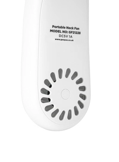 GEEPAS Portable Neck Fan- GF21228/ 6 Hours Long Working Time, 3 Speed Levels/ Lightweight, Rechargeable for Indoor and Outdoor Use/ Silent, Safe and Secure GF21228 white-1